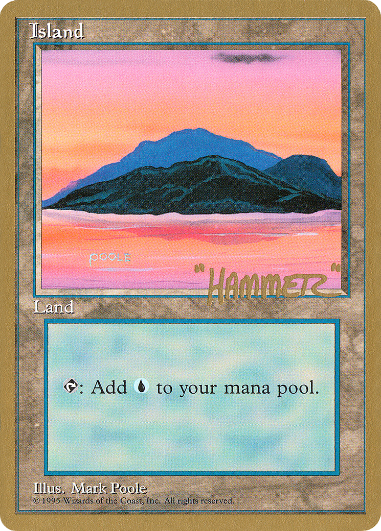 Island (C) - 1996 Shawn "Hammer" Regnier (4ED) - Pro Tour Collector Set