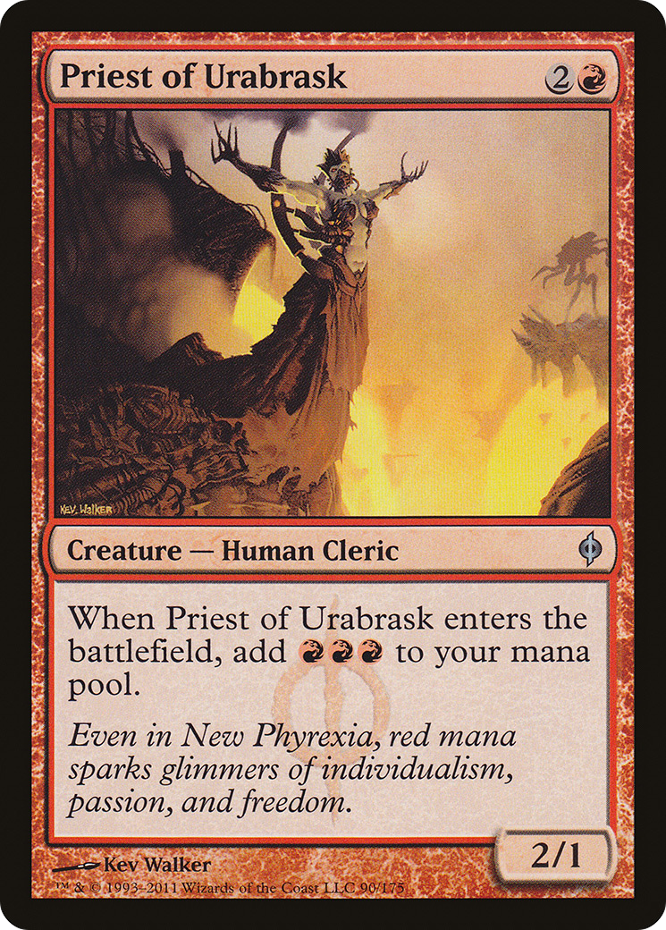 Priest of Urabrask (090) Foil - New Phyrexia