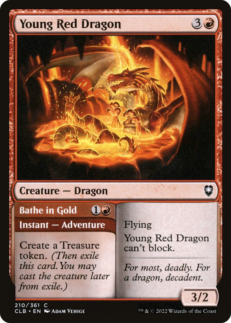 Young Red Dragon (210) Foil - Commander Legends: Battle for Baldur's Gate