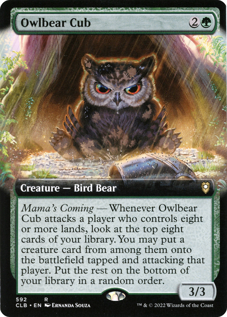 Owlbear Cub (Extended Art) (592) Foil - Commander Legends: Battle for Baldur's Gate