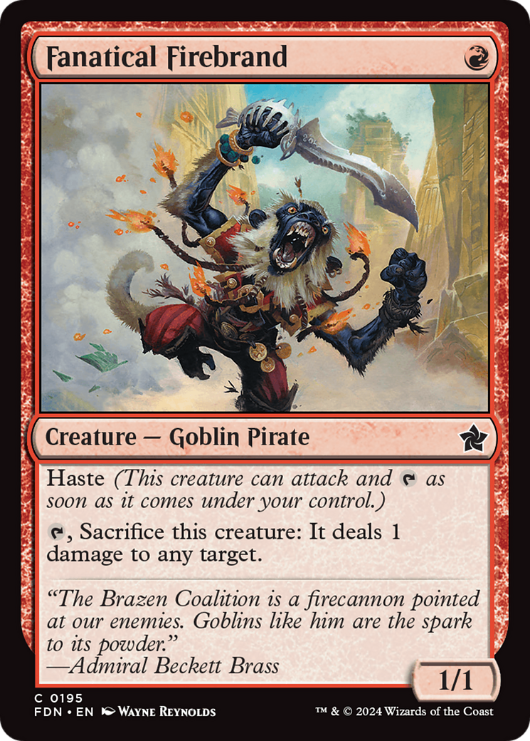 Fanatical Firebrand (195) Foil - Foundations