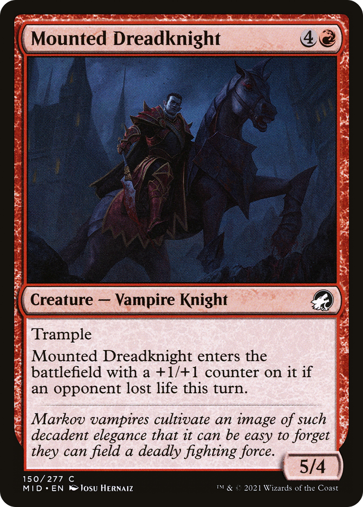Mounted Dreadknight (150) Foil - Innistrad: Midnight Hunt
