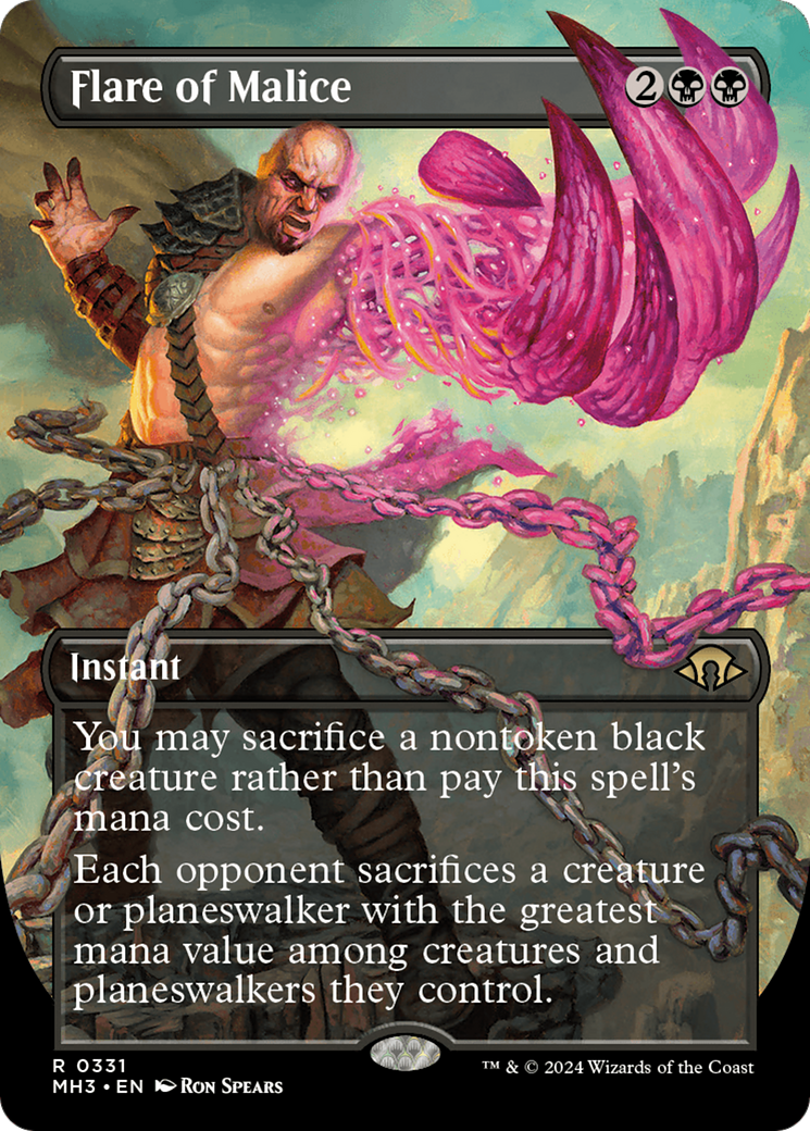 Flare of Malice (Borderless) (331) Foil - Modern Horizons 3