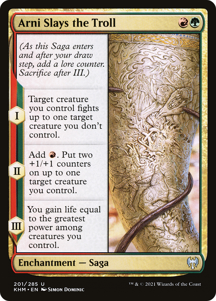 Arni Slays the Troll (201) Foil - Kaldheim
