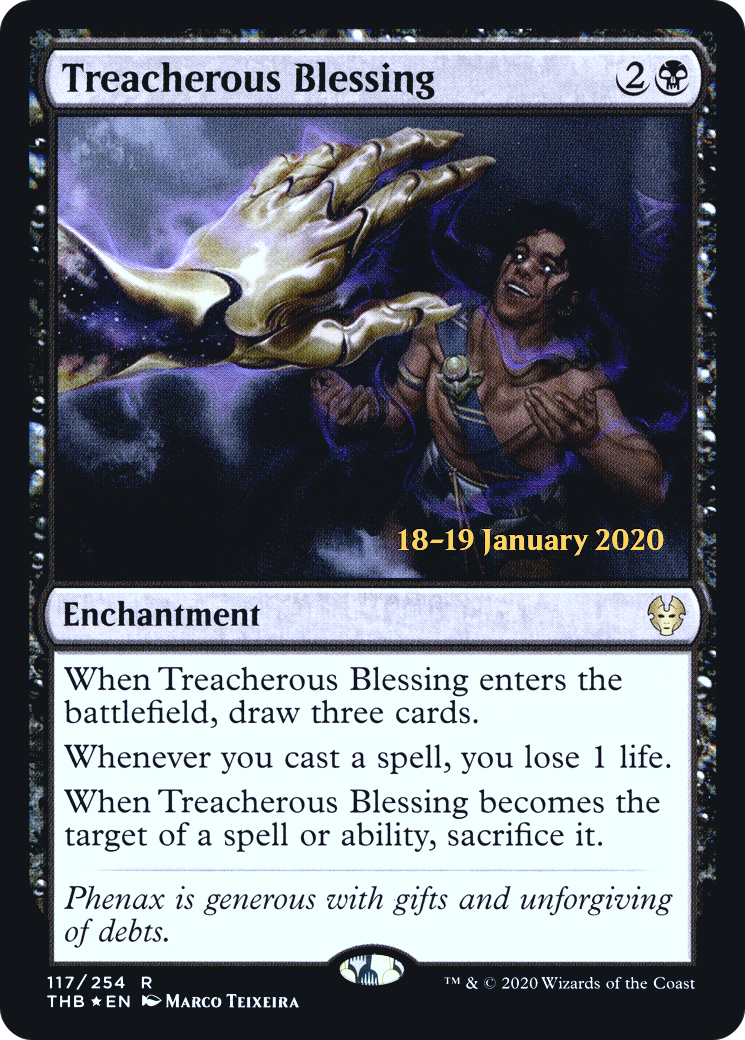 Treacherous Blessing (117s) Foil - Theros Beyond Death Promos