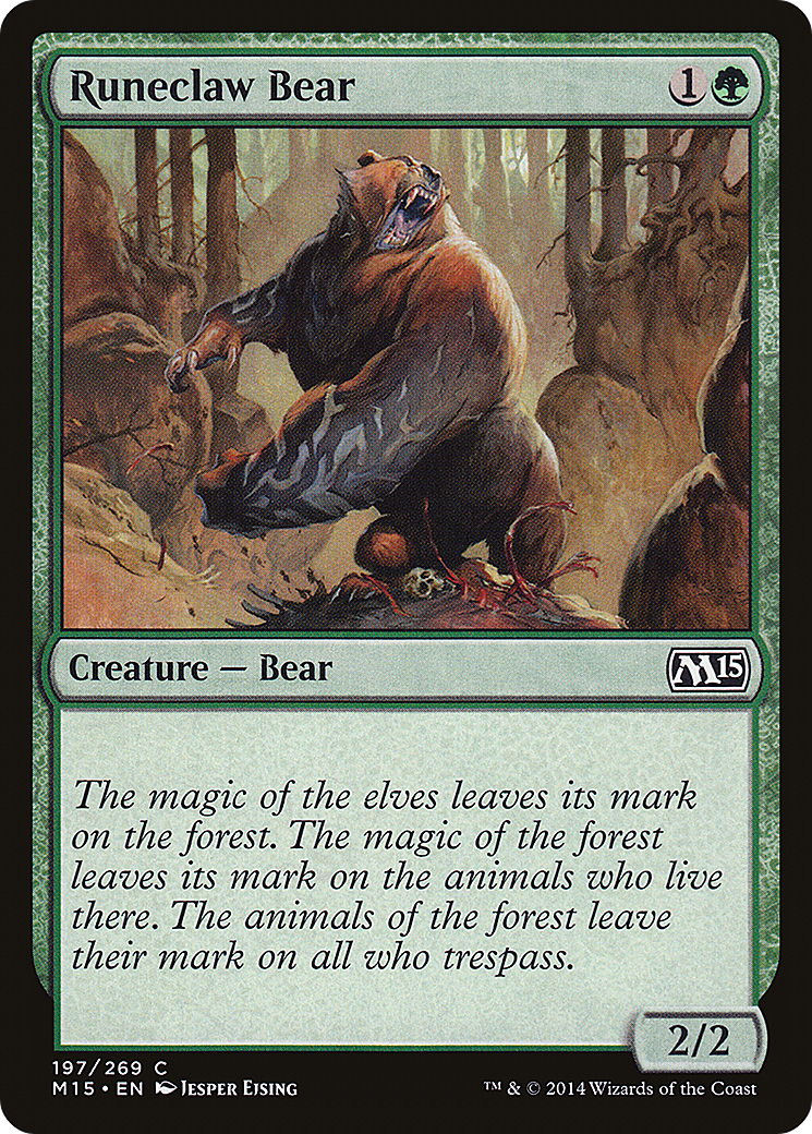 Runeclaw Bear (197) Foil - Magic 2015