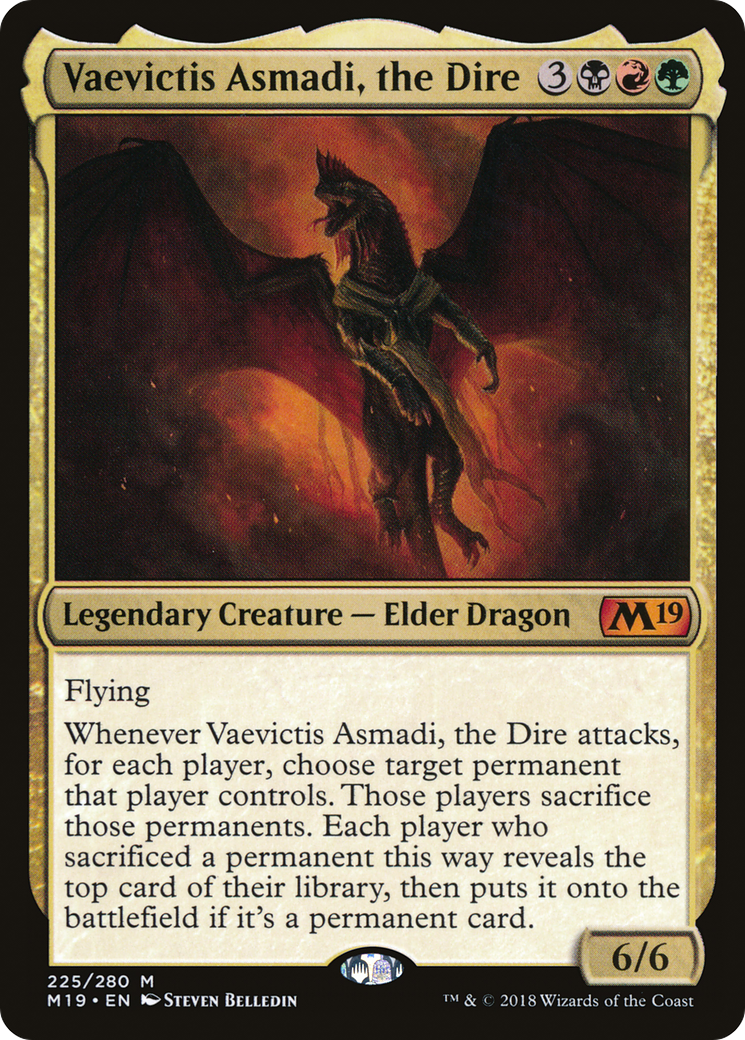 Vaevictis Asmadi, the Dire (225) Foil - Core Set 2019