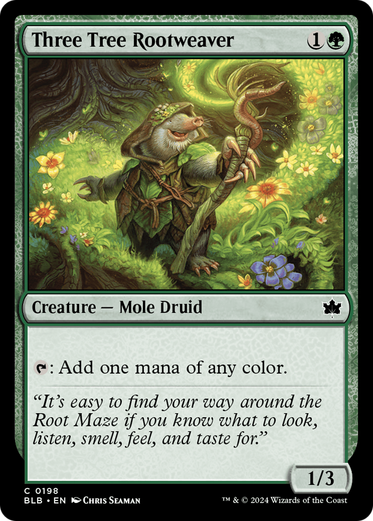 Three Tree Rootweaver (198) - Bloomburrow