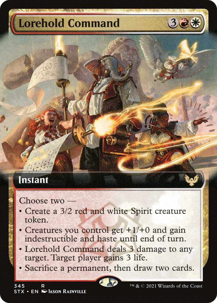 Lorehold Command (Extended Art) (345) Foil - Strixhaven: School of Mages