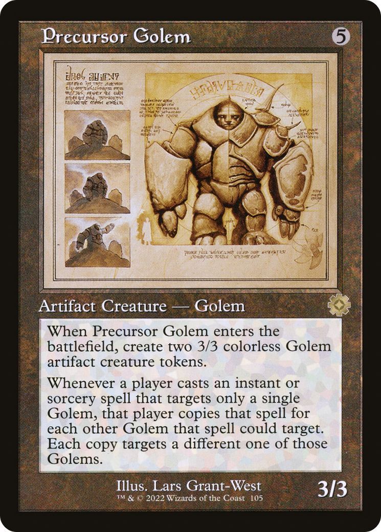 Precursor Golem (Schematic) (Retro) (105) - The Brothers' War Retro Artifacts