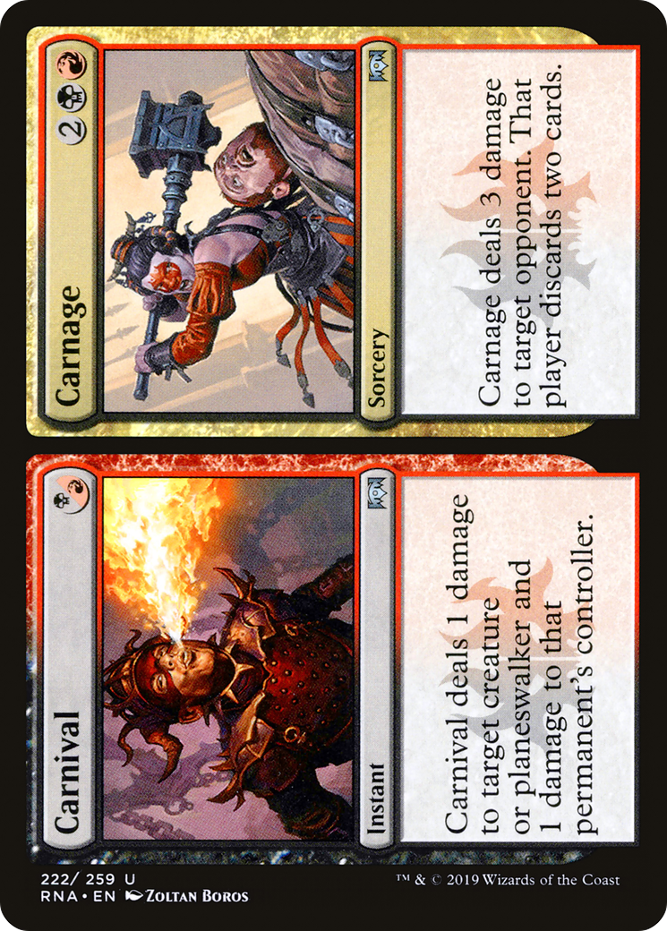 Carnival // Carnage (222) Foil - Ravnica Allegiance