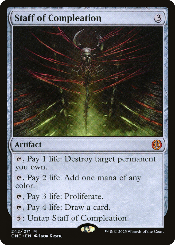 Staff of Compleation (242) Foil - Phyrexia: All Will Be One