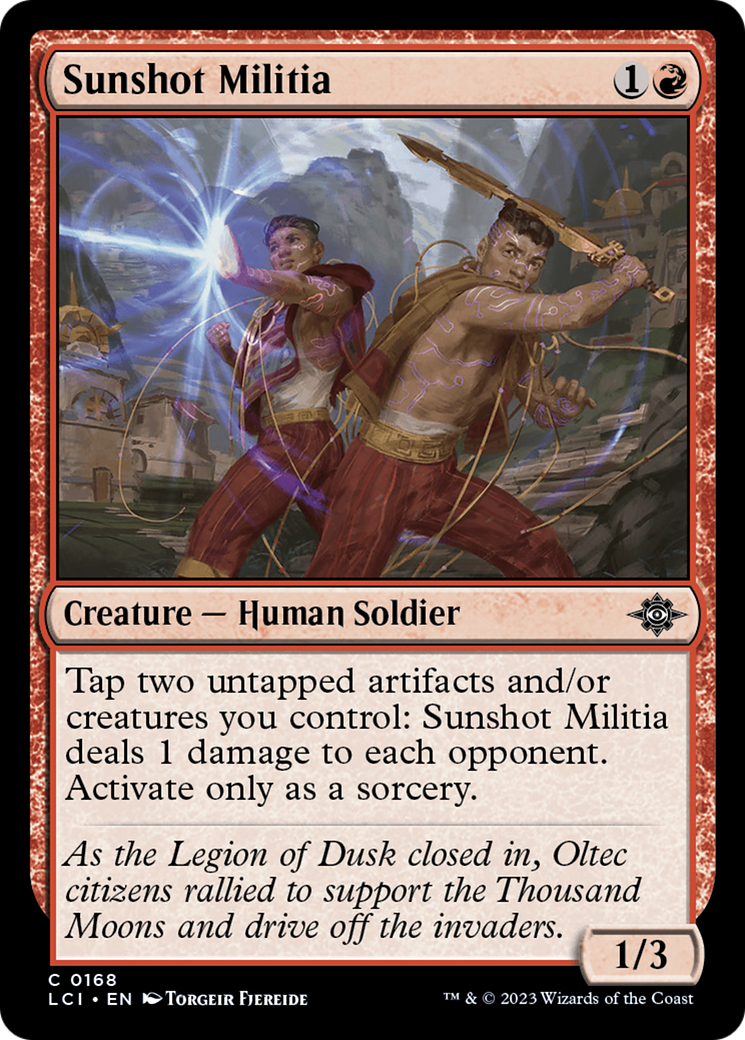 Sunshot Militia (168) Foil - The Lost Caverns of Ixalan