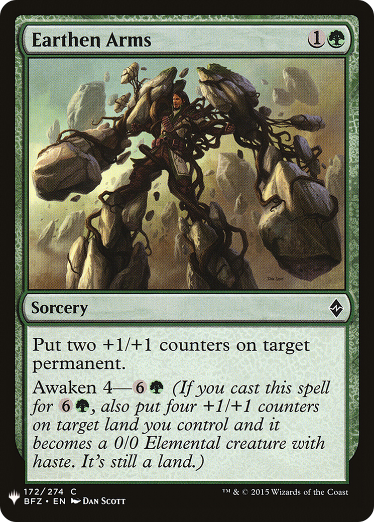 Earthen Arms (BFZ-172) - The List