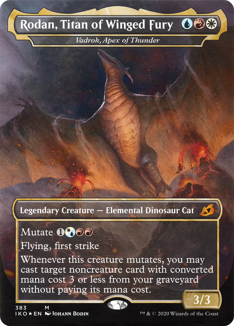 Rodan, Titan of Winged Fury – Vadrok, Apex of Thunder (383) Foil - Ikoria: Lair of Behemoths