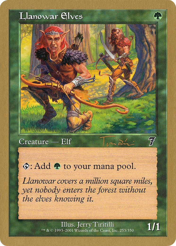 Llanowar Elves - 2001 Jan Tomcani (7ED) (Retro) - World Championship Decks 2001