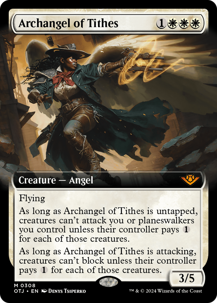 Archangel of Tithes (Extended Art) (308) Foil - Outlaws of Thunder Junction
