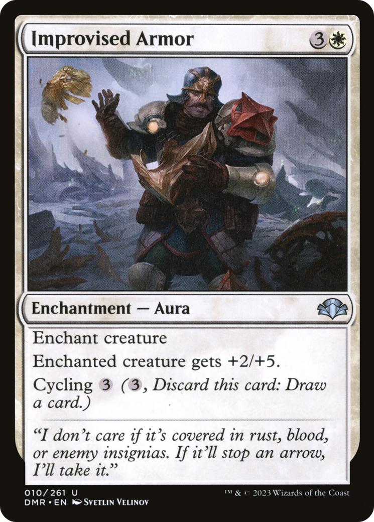 Improvised Armor (010) Foil - Dominaria Remastered