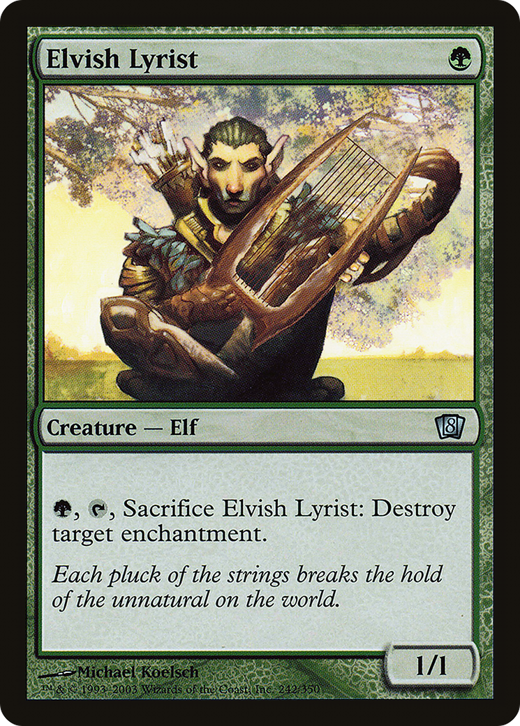 Elvish Lyrist (242) Foil - Eighth Edition