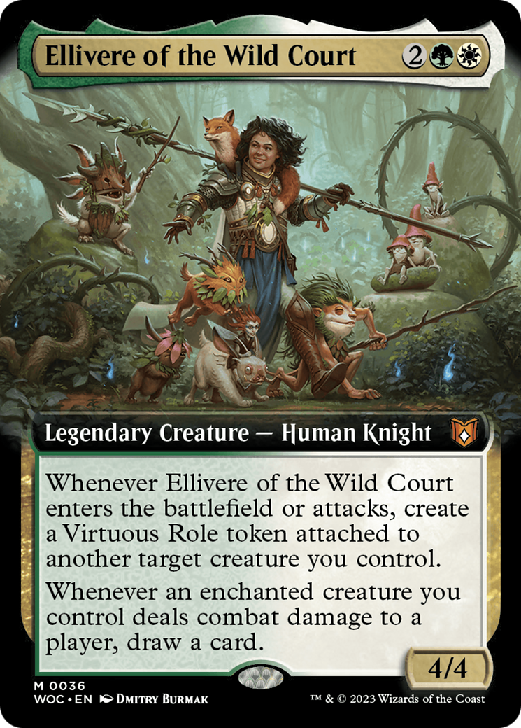 Ellivere of the Wild Court (Extended Art) (036) - Wilds of Eldraine Commander