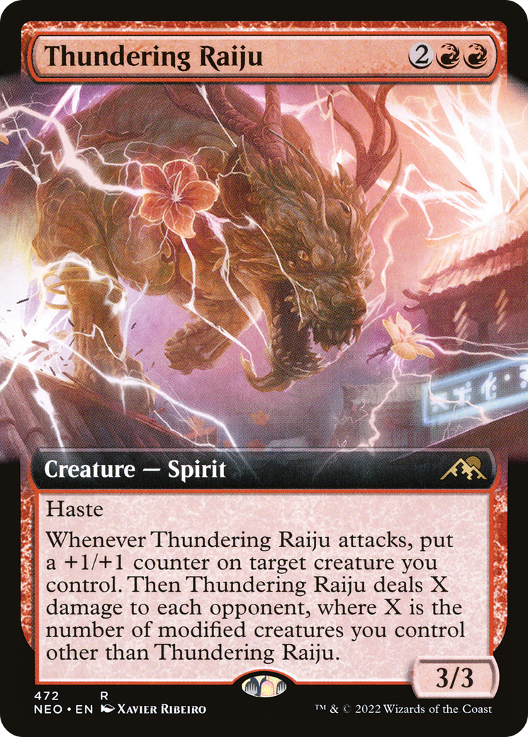 Thundering Raiju (Extended Art) (472) - Kamigawa: Neon Dynasty