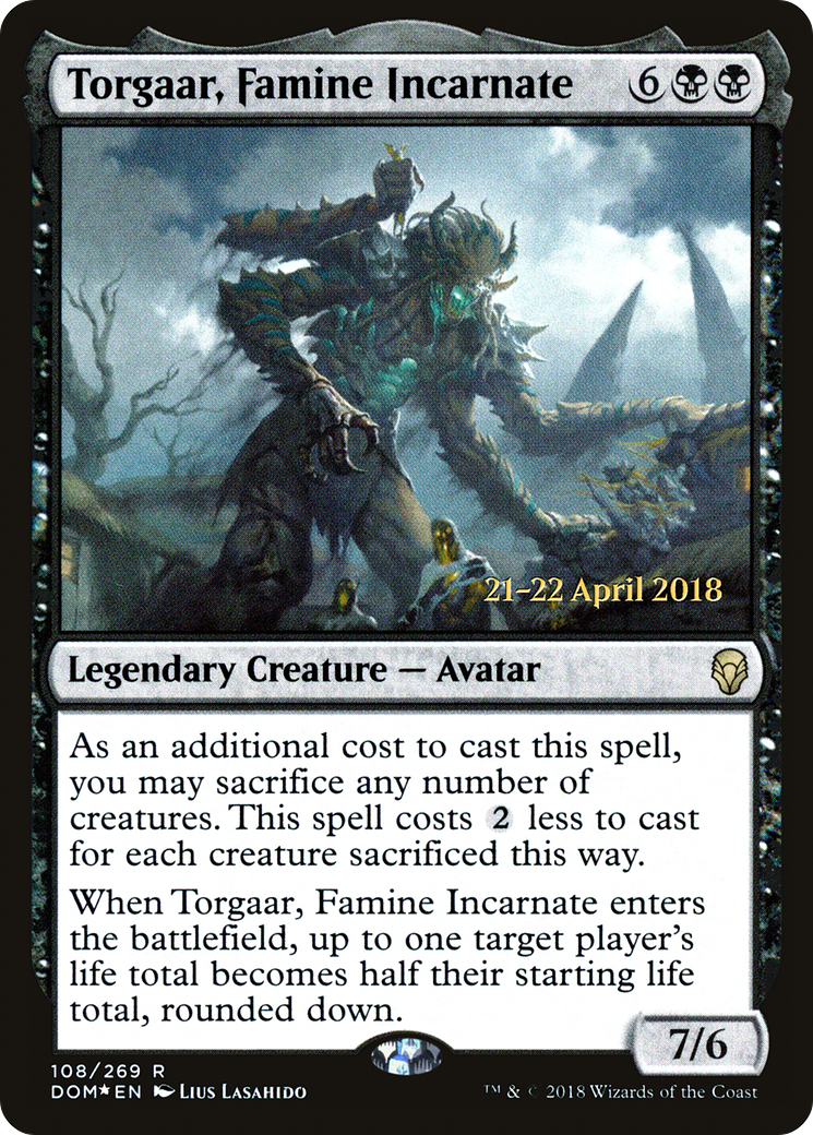 Torgaar, Famine Incarnate (108s) Foil - Dominaria Promos