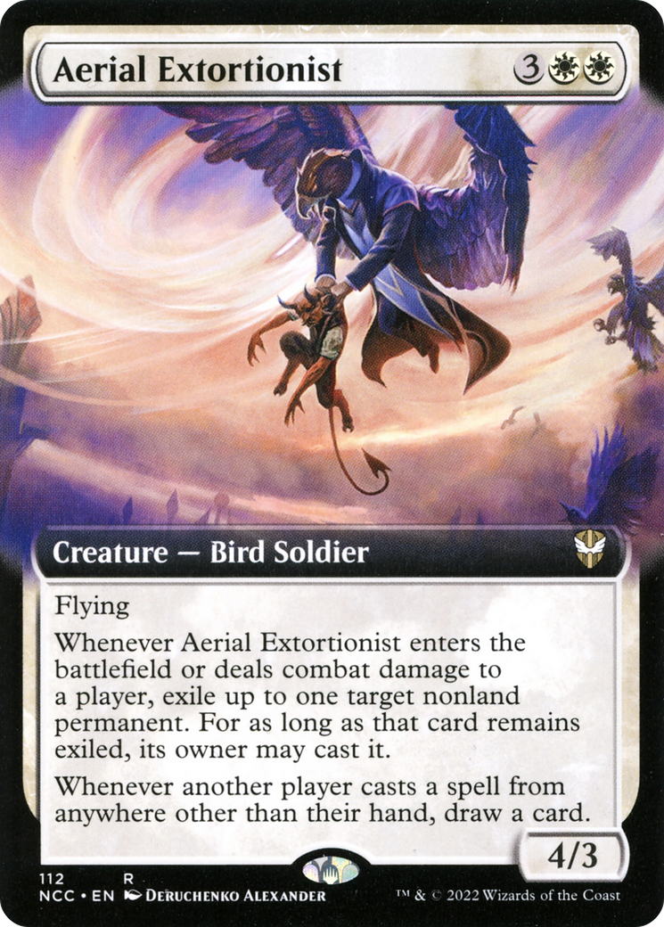 Aerial Extortionist (Extended Art) (112) - New Capenna Commander
