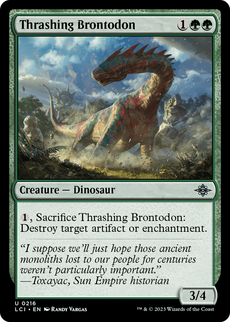 Thrashing Brontodon (216) - The Lost Caverns of Ixalan