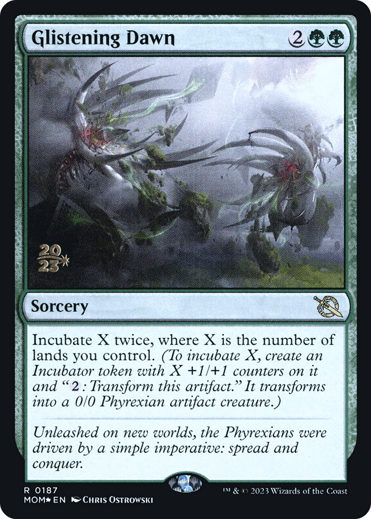 Glistening Dawn (187) Foil - March of the Machine Promos