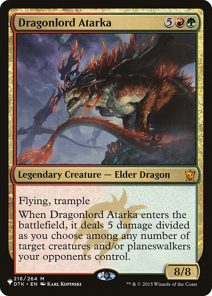 Dragonlord Atarka (DTK-216) - The List