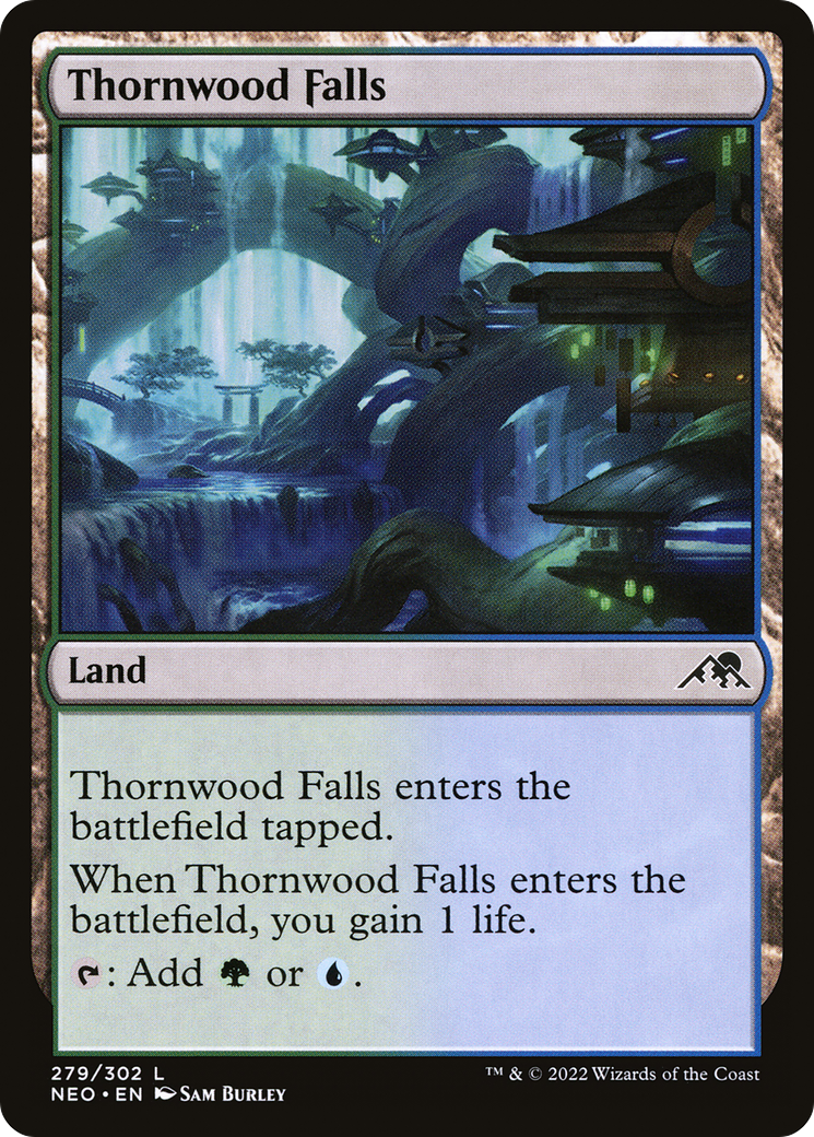 Thornwood Falls (279) Foil - Kamigawa: Neon Dynasty