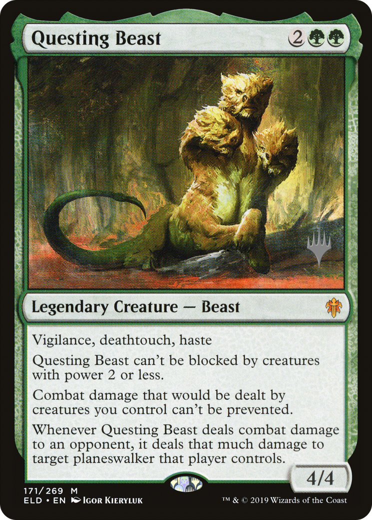 Questing Beast (171p) Foil - Throne of Eldraine Promos