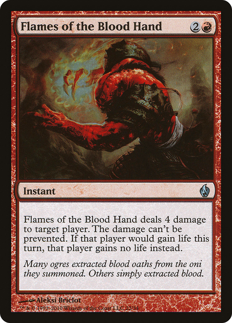 Flames of the Blood Hand (022) Foil - Premium Deck Series: Fire and Lightning
