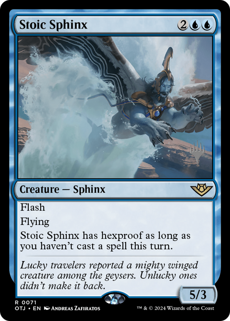 Stoic Sphinx (071) Foil - Outlaws of Thunder Junction Promos
