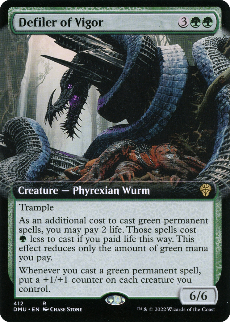 Defiler of Vigor (Extended Art) (412) Foil - Dominaria United