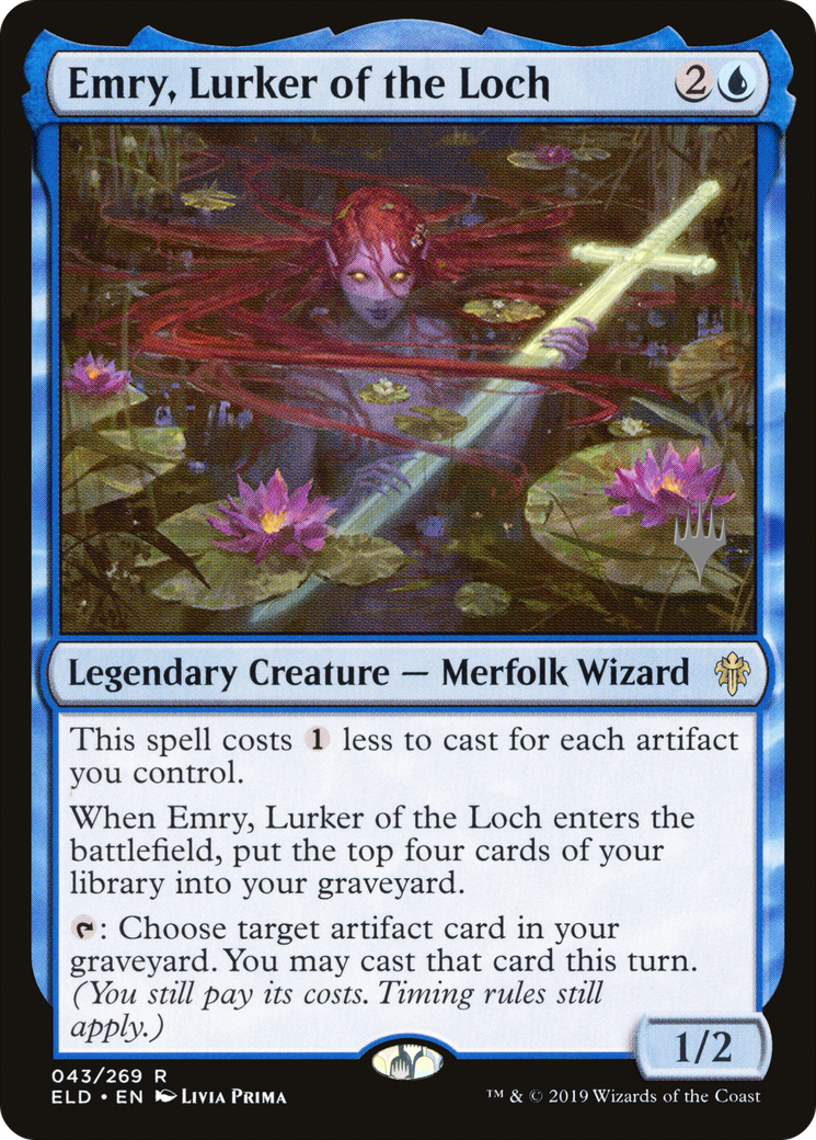 Emry, Lurker of the Loch (43p) Foil - Throne of Eldraine Promos