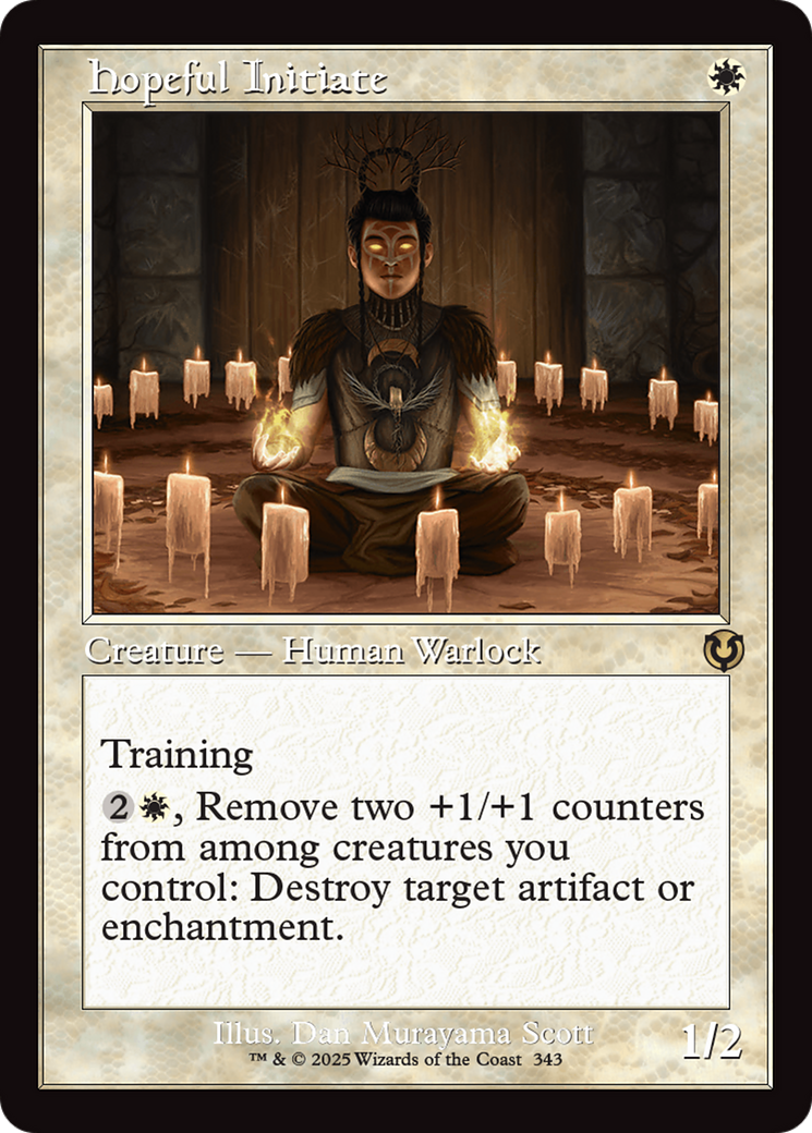 Hopeful Initiate (Retro Frame) Foil (343) - Innistrad Remastered