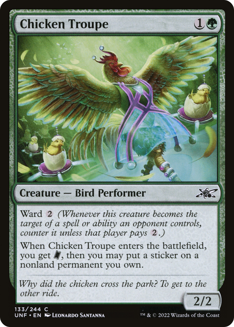 Chicken Troupe (133) Foil - Unfinity