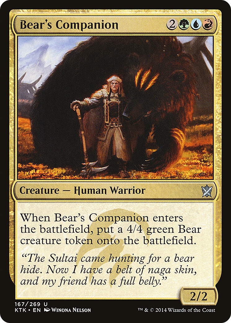 Bear's Companion (167) Foil - Khans of Tarkir