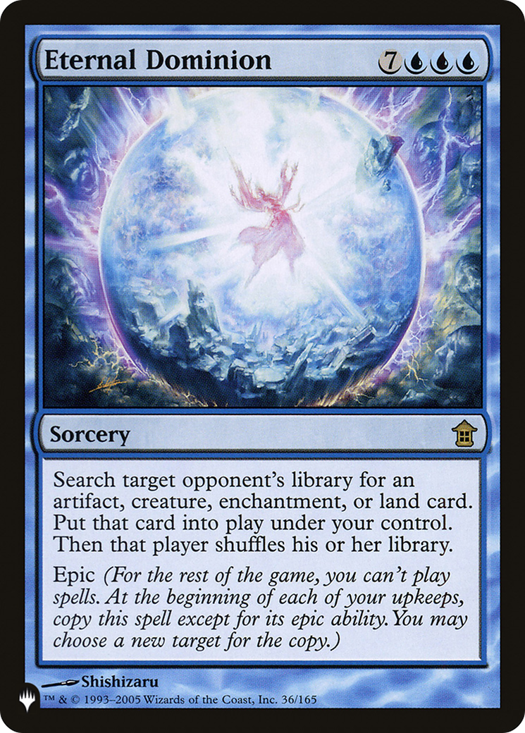 Eternal Dominion (SOK-36) - The List