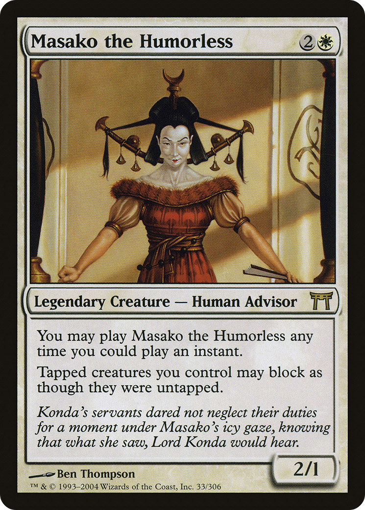 Masako the Humorless (033) Foil - Champions of Kamigawa