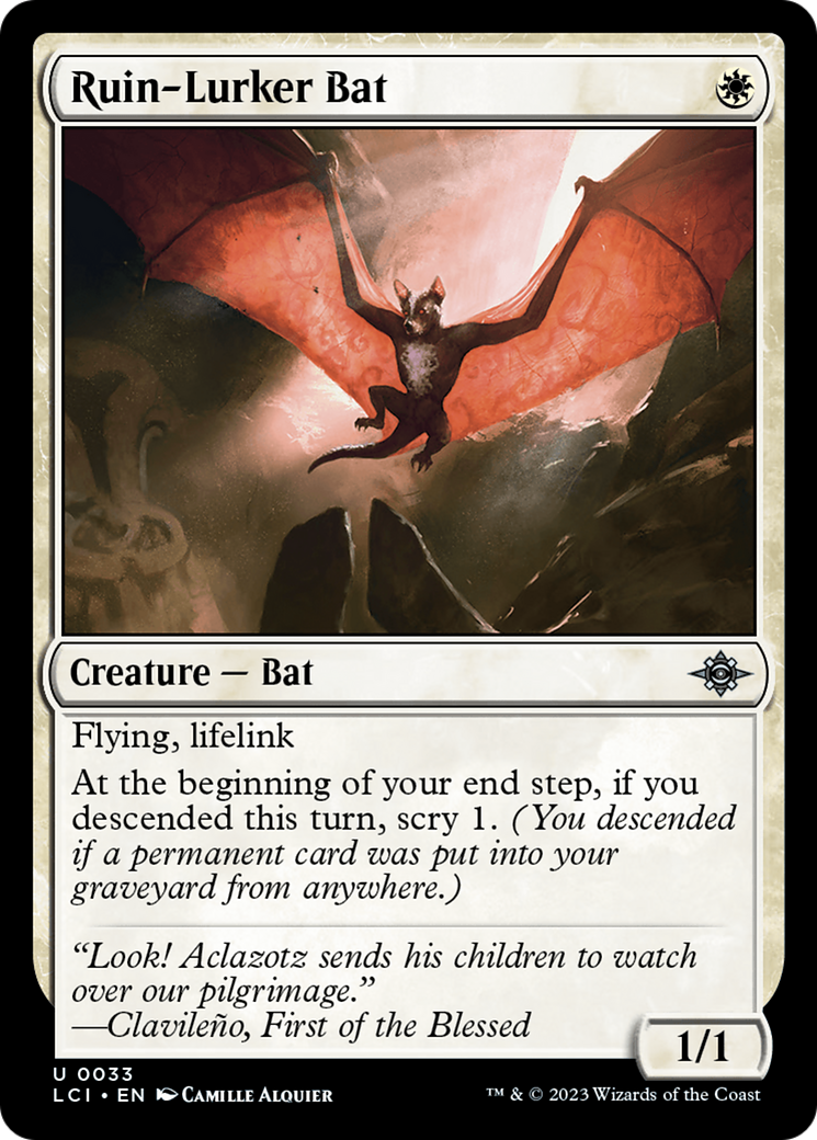 Ruin-Lurker Bat (033) Foil - The Lost Caverns of Ixalan