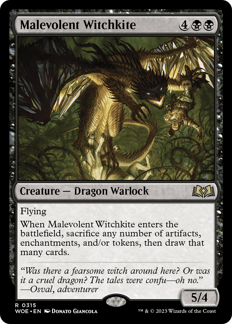 Malevolent Witchkite (315) - Wilds of Eldraine