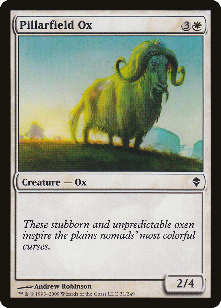 Pillarfield Ox (031) Foil - Zendikar