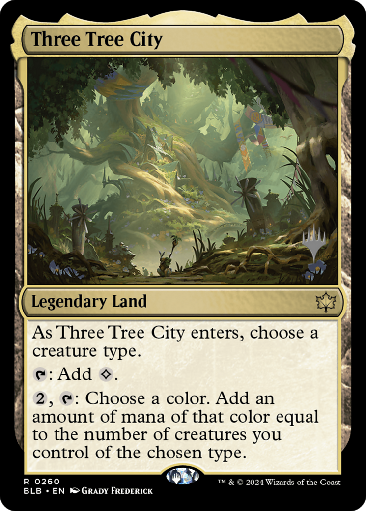 Three Tree City (260) Foil - Bloomburrow Promos
