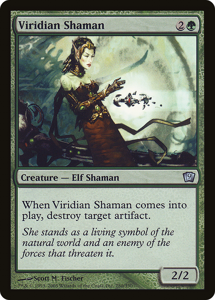Viridian Shaman (280★) Foil - Ninth Edition