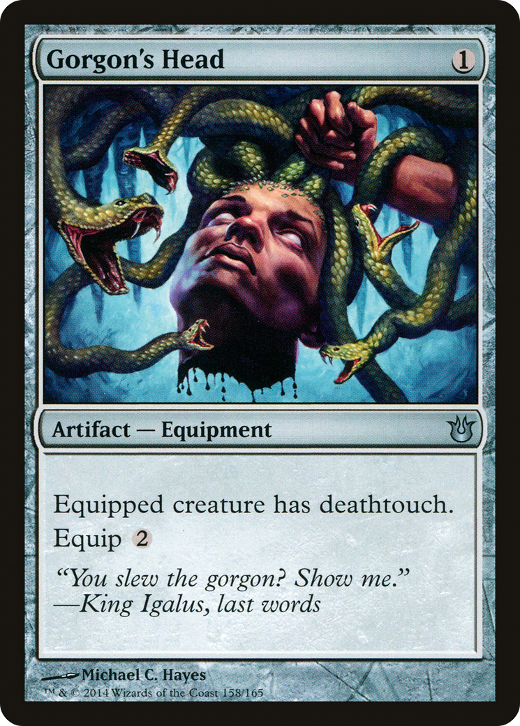 Gorgon's Head (158) Foil - Born of the Gods