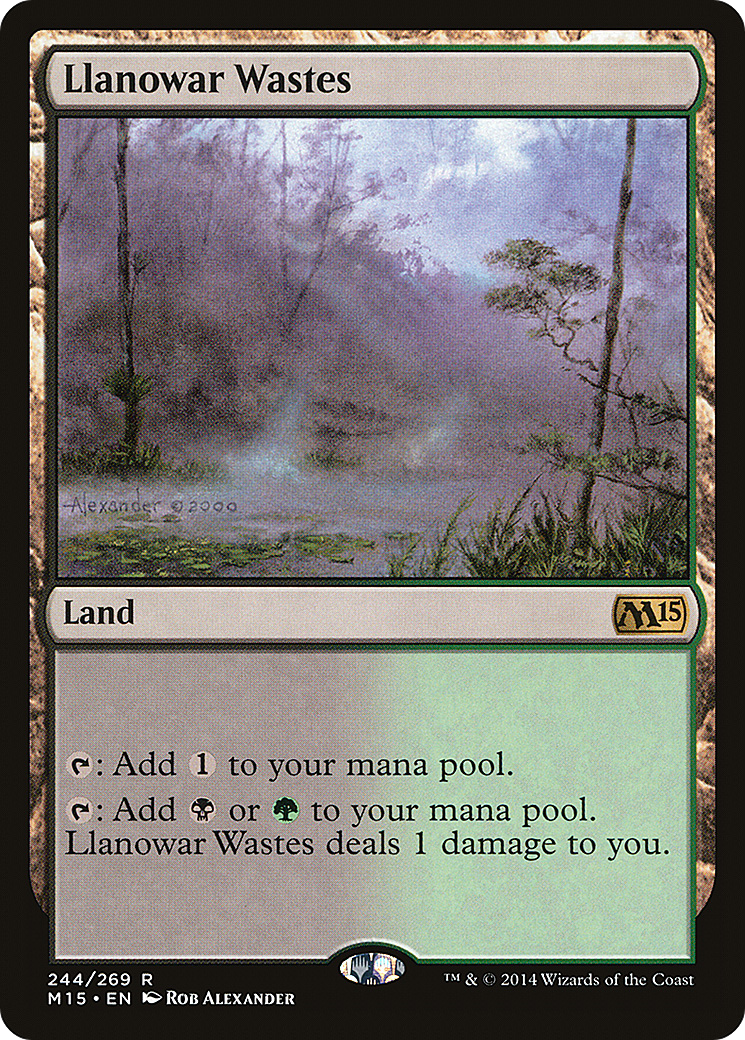 Llanowar Wastes (244) Foil - Magic 2015
