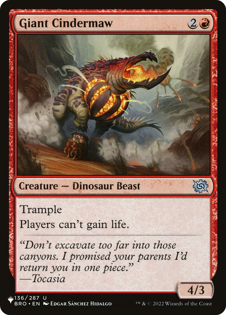 Giant Cindermaw (BRO-136) - The List