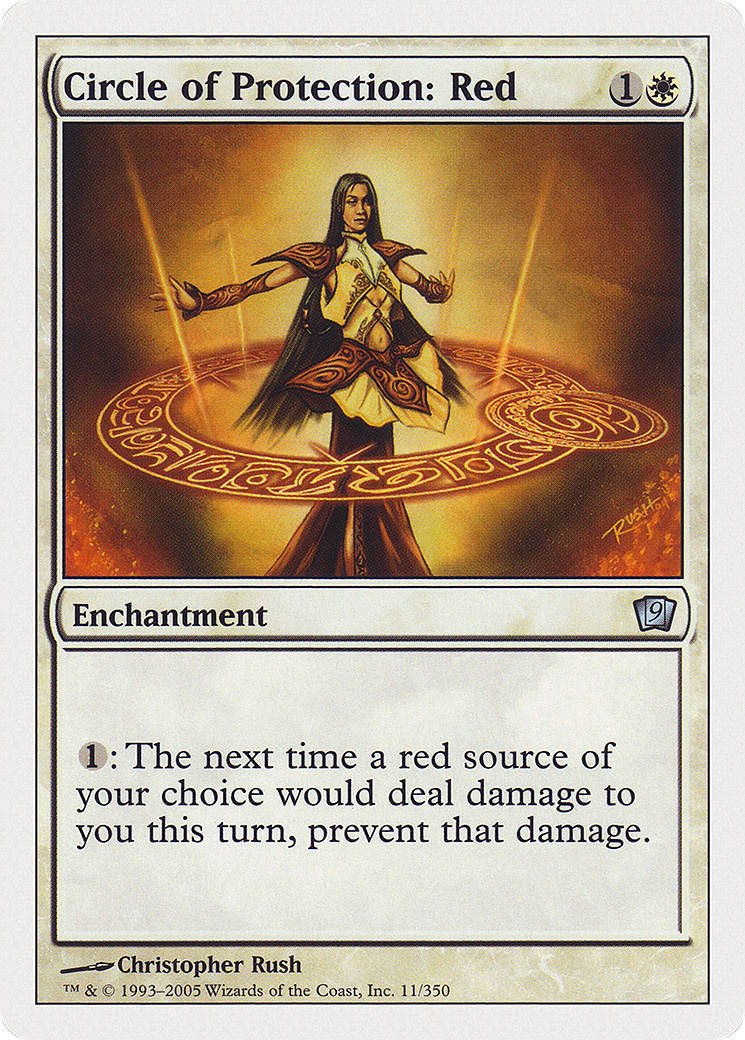 Circle of Protection: Red (011) Foil - Ninth Edition